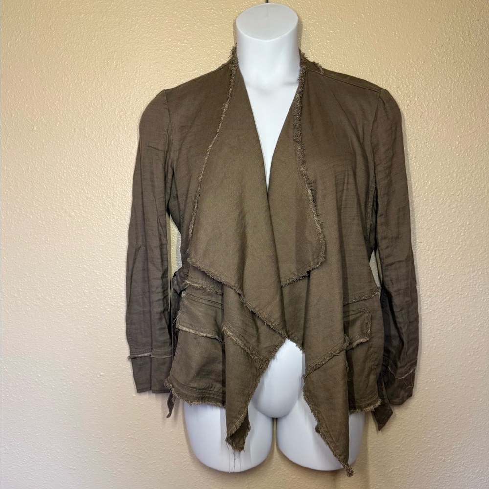 Free People Army Green Draped Women's Jacket